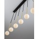 Satin Gold & Matt Black Metal White Opal Glass LED G9 6x5 Watt 100-240 Volt IP20 bulb excluded L: 100 W: 11 H: 160 cm 