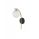Satin Gold & Matt Black Metal White Opal Glass LED G9 1x5 Watt 100-240 Volt IP20 bulb excluded D: 11 W: 19 H: 34 cm 