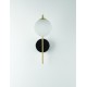 Satin Gold & Matt Black Metal White Opal Glass LED G9 1x5 Watt 100-240 Volt IP20 bulb excluded D: 11 W: 19 H: 34 cm 