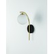 Satin Gold & Matt Black Metal White Opal Glass LED G9 1x5 Watt 100-240 Volt IP20 bulb excluded D: 11 W: 19 H: 34 cm 