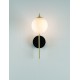 Satin Gold & Matt Black Metal White Opal Glass LED G9 1x5 Watt 100-240 Volt IP20 bulb excluded D: 11 W: 19 H: 34 cm 