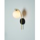 Satin Gold & Matt Black Metal White Opal Glass LED G9 1x5 Watt 100-240 Volt IP20 bulb excluded D: 11 W: 19 H: 34 cm 