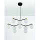 Satin Gold & Matt Black Metal White Opal Glass LED G9 10x5 Watt 100-240 Volt IP20 bulb excluded L: 66 W: 63 H: 148 cm 