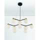 Satin Gold & Matt Black Metal White Opal Glass LED G9 10x5 Watt 100-240 Volt IP20 bulb excluded L: 66 W: 63 H: 148 cm 