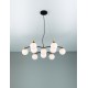 Satin Gold & Matt Black Metal White Opal Glass LED G9 10x5 Watt 100-240 Volt IP20 bulb excluded L: 66 W: 63 H: 148 cm 