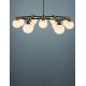 Satin Gold & Matt Black Metal White Opal Glass LED G9 14x5 Watt 100-240 Volt IP20 bulb excluded L: 73 W: 64 H: 143 cm 