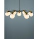 Satin Gold & Matt Black Metal White Opal Glass LED G9 14x5 Watt 100-240 Volt IP20 bulb excluded L: 73 W: 64 H: 143 cm 