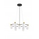 Satin Gold & Matt Black Metal White Opal Glass LED G9 14x5 Watt 100-240 Volt IP20 bulb excluded L: 73 W: 64 H: 143 cm 