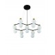 Satin Gold & Matt Black Metal White Opal Glass LED G9 14x5 Watt 100-240 Volt IP20 bulb excluded L: 73 W: 64 H: 143 cm 