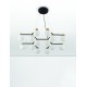 Satin Gold & Matt Black Metal White Opal Glass LED G9 14x5 Watt 100-240 Volt IP20 bulb excluded L: 73 W: 64 H: 143 cm 