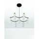 Satin Gold & Matt Black Metal White Opal Glass LED G9 14x5 Watt 100-240 Volt IP20 bulb excluded L: 73 W: 64 H: 143 cm 