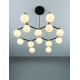 Satin Gold & Matt Black Metal White Opal Glass LED G9 14x5 Watt 100-240 Volt IP20 bulb excluded L: 73 W: 64 H: 143 cm 