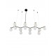 Satin Gold & Matt Black Metal White Opal Glass LED G9 14x5 Watt 100-240 Volt IP20 bulb excluded L: 107 W: 47 H: 157 cm 