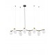 Satin Gold & Matt Black Metal White Opal Glass LED G9 14x5 Watt 100-240 Volt IP20 bulb excluded L: 107 W: 47 H: 157 cm 