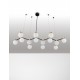 Satin Gold & Matt Black Metal White Opal Glass LED G9 14x5 Watt 100-240 Volt IP20 bulb excluded L: 107 W: 47 H: 157 cm 