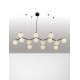 Satin Gold & Matt Black Metal White Opal Glass LED G9 14x5 Watt 100-240 Volt IP20 bulb excluded L: 107 W: 47 H: 157 cm 