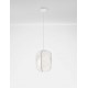 Sandy White Mulberry Silk LED E27 1x12 Watt 100-240 Volt IP20 bulb excluded D: 30 H: 210 cm 