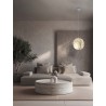 Sandy White Mulberry Silk LED E27 1x12 Watt 100-240 Volt IP20 bulb excluded D: 42 H: 210 cm