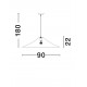 Mulberry Silk Sandy White Base LED E27 1x12 Watt 100-240 Volt IP20 bulb excluded D: 90 H: 180 cm 