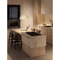 Sandy White Glass Fibre LED E27 1x12 Watt 100-240 Volt IP20 bulb excluded D: 40 H: 250 cm 