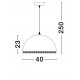 Sandy White Glass Fibre LED E27 1x12 Watt 100-240 Volt IP20 bulb excluded D: 40 H: 250 cm 