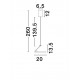 Sandy Black Aluminium LED 14 Watt 220-240 Volt 1085Lm 3000K IP20 D: 20 H: 260 cm 