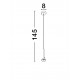 Sandy White Aluminium LED 5 Watt 220-240Volt 377Lm 3000K IP20 D: 6 H: 191 cm 