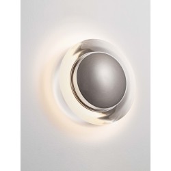Black Nickel Aluminium & Acrylic LED 8 Watt 220-240Volt 713Lm 3000K IP20 D: 17 H: 6 cm 