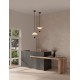 Sandy Black Steel & Aluminium Clear Frosted Acrylic LED 8 Watt 220-240Volt 395Lm 3000K IP20 D: 22 H: 210 cm 