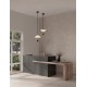Sandy Black Steel & Aluminium Clear Frosted Acrylic LED 8 Watt 220-240Volt 425Lm 3000K IP20 D: 22 H: 210 cm 
