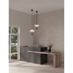 Sandy Black Steel & Aluminium Clear Frosted Acrylic LED 8 Watt 220-240Volt 425Lm 3000K IP20 D: 22 H: 210 cm 