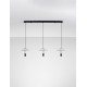 Sandy Black Steel & Aluminium Clear Frosted Acrylic LED 24 Watt 220-240Volt 850Lm 3000K IP20 L: 100 W: 22 H: 200 cm 