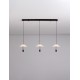 Sandy Black Steel & Aluminium Clear Frosted Acrylic LED 24 Watt 220-240Volt 850Lm 3000K IP20 L: 100 W: 22 H: 200 cm 