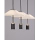 Sandy Black Steel & Aluminium Clear Frosted Acrylic LED 24 Watt 220-240Volt 850Lm 3000K IP20 L: 100 W: 22 H: 200 cm 