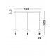 Sandy Black Steel & Aluminium Clear Frosted Acrylic LED 24 Watt 220-240Volt 850Lm 3000K IP20 L: 100 W: 22 H: 200 cm 