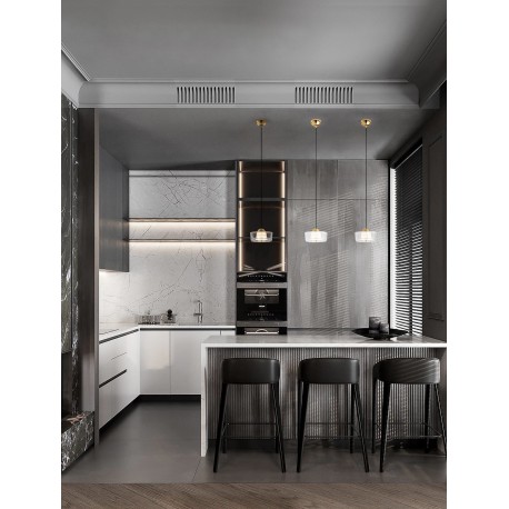 Platinum Gold Aluminium & Structured Acrylic LED 6 Watt 220-240Volt 394Lm 3000K IP20 D: 16 W: 9 H: 211 cm 
