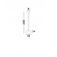 Platinum Gold Aluminium & Structured Acrylic LED 6 Watt 220-240Volt 394Lm 3000K IP20 D: 16 W: 9 H: 211 cm 