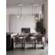 Platinum Gold Aluminium & Structured Acrylic Sandy White Base LED 18 Watt 220-240Volt 1151Lm 3000K IP20 D: 50 H: 190 cm