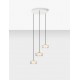 Platinum Gold Aluminium & Structured Acrylic Sandy White Base LED 18 Watt 220-240Volt 1151Lm 3000K IP20 D: 50 H: 190 cm 