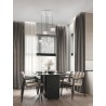Platinum Gold Aluminium & Structured Acrylic Sandy White Base LED 23 Watt 220-240Volt 1554Lm 3000K IP20 D: 45 H: 200 cm