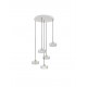 Platinum Gold Aluminium & Structured Acrylic Sandy White Base LED 23 Watt 220-240Volt 1554Lm 3000K IP20 D: 45 H: 200 cm 