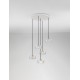 Platinum Gold Aluminium & Structured Acrylic Sandy White Base LED 23 Watt 220-240Volt 1554Lm 3000K IP20 D: 45 H: 200 cm 