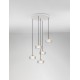 Platinum Gold Aluminium & Structured Acrylic Sandy White Base LED 23 Watt 220-240Volt 1554Lm 3000K IP20 D: 45 H: 200 cm 