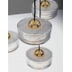 Platinum Gold Aluminium & Structured Acrylic Sandy White Base LED 23 Watt 220-240Volt 1554Lm 3000K IP20 D: 45 H: 200 cm 