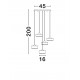 Platinum Gold Aluminium & Structured Acrylic Sandy White Base LED 23 Watt 220-240Volt 1554Lm 3000K IP20 D: 45 H: 200 cm 