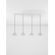 Platinum Gold Aluminium & Structured Acrylic Sandy White Base LED 23 Watt 220-240Volt 1640Lm 3000K IP20 L: 100 W: 35 H: 200 cm