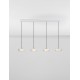 Platinum Gold Aluminium & Structured Acrylic Sandy White Base LED 23 Watt 220-240Volt 1640Lm 3000K IP20 L: 100 W: 35 H: 200 cm