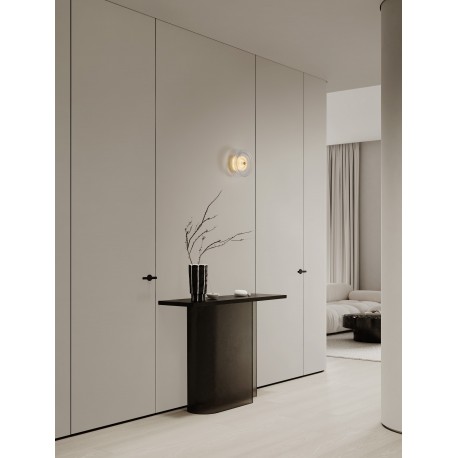 Platinum Gold Aluminium & Structured Acrylic LED 6 Watt 220-240Volt 466Lm 3000K IP20 D: 16 W: 9,6 H: 9 cm 