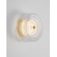 Platinum Gold Aluminium & Structured Acrylic LED 6 Watt 220-240Volt 466Lm 3000K IP20 D: 16 W: 9,6 H: 9 cm 