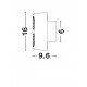 Platinum Gold Aluminium & Structured Acrylic LED 6 Watt 220-240Volt 466Lm 3000K IP20 D: 16 W: 9,6 H: 9 cm 